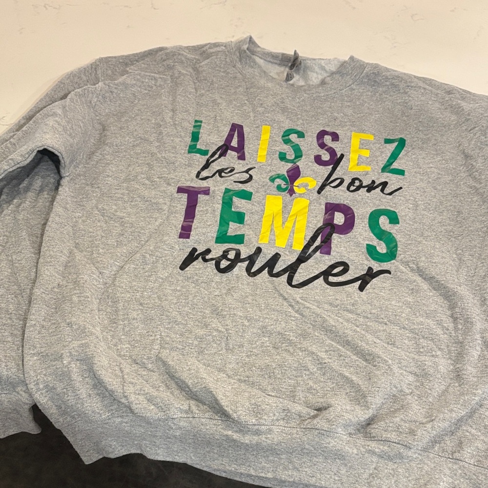 Gray Graphic Men's Sweater